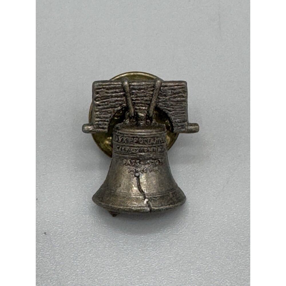 Vintage‎ Small Liberty Bell Bronze Colored Patriotic Lapel Pin